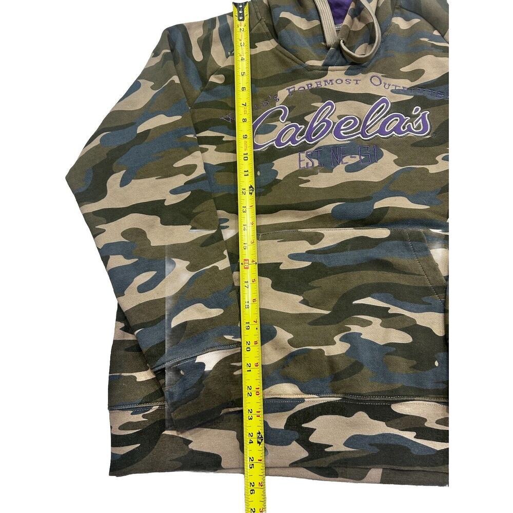 Cabela’s Women’s Hoodie Size Large Camo Purple Logo Athleisure Thick Heavy Cozy - Picture 4 of 7